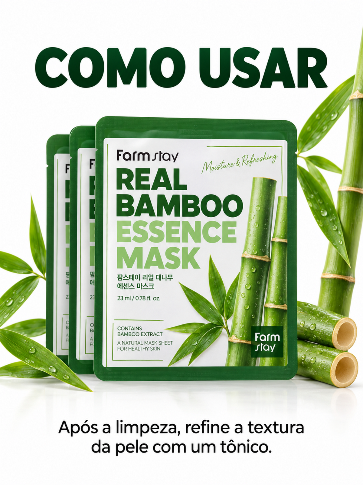 Farmstay Máscara Facial De Bambu 23ml