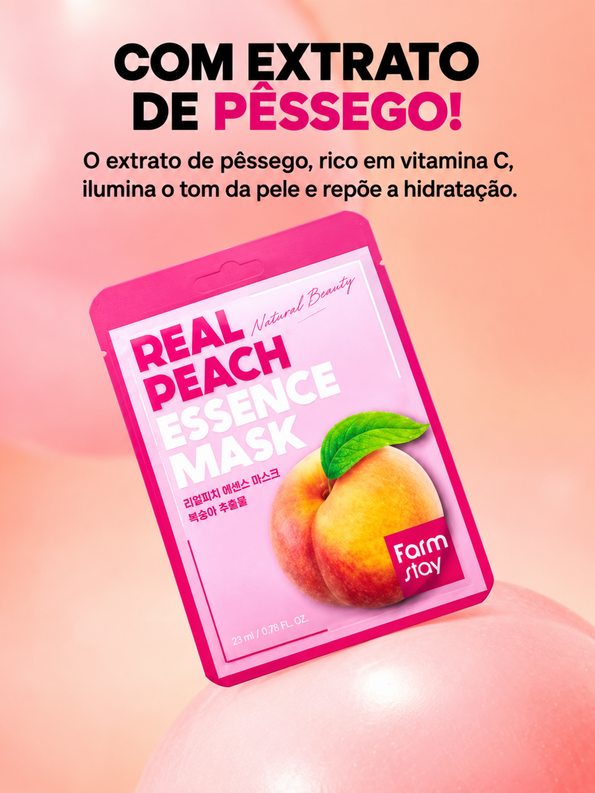 Farmstay Máscara Facial De Pêssego 23ml