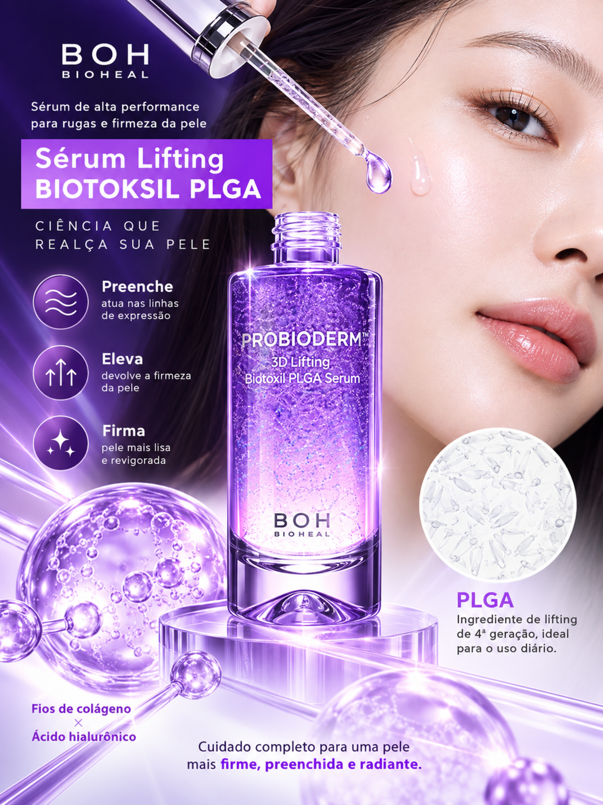 Bioheal BOH Probioderm Sérum Facial Lifting 3D com Biotoksil e PLGA 30ml