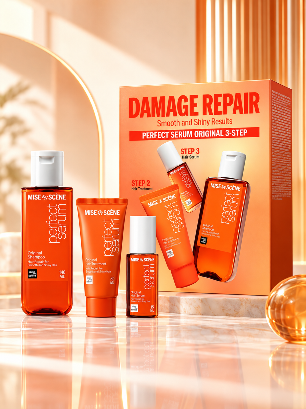 Miseenscène Perfect S. Kit Original Damage Repair Sh 140ml, Mk30ml, Serum 15ml