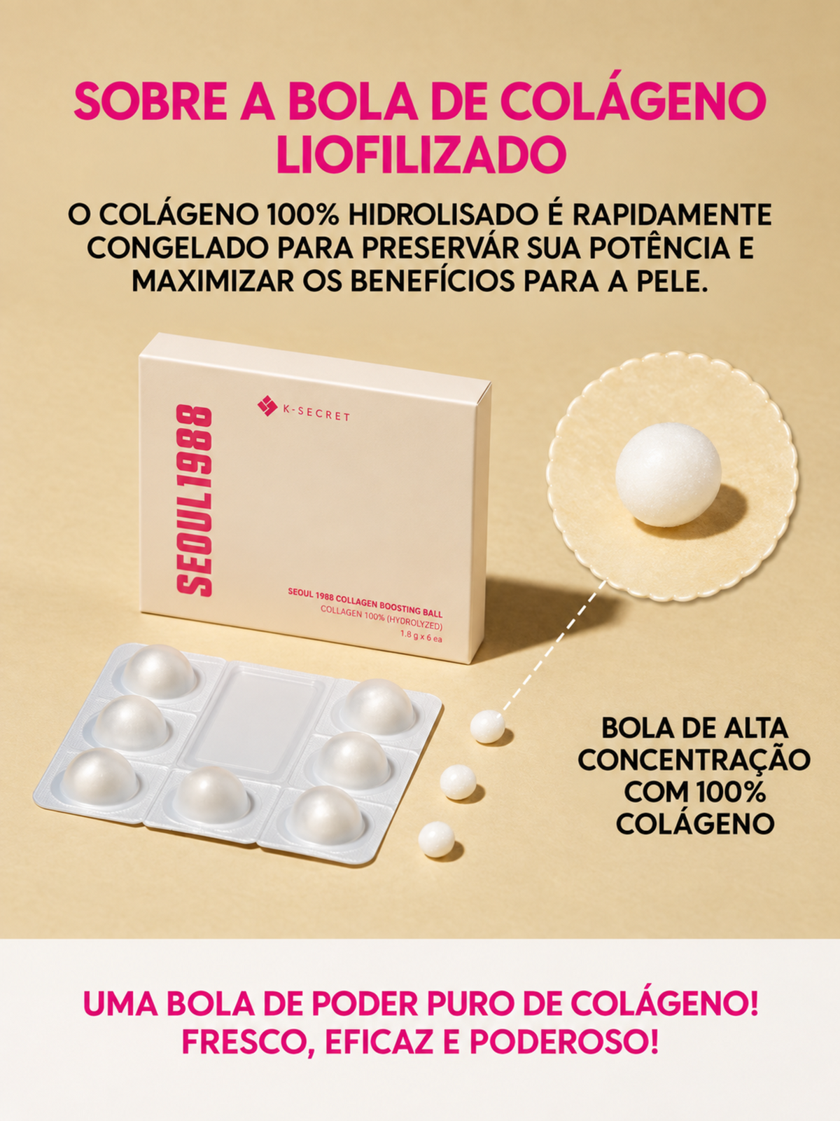 K-Secret Seoul 1988 Boosting Ball: Collagen 100% 35g
