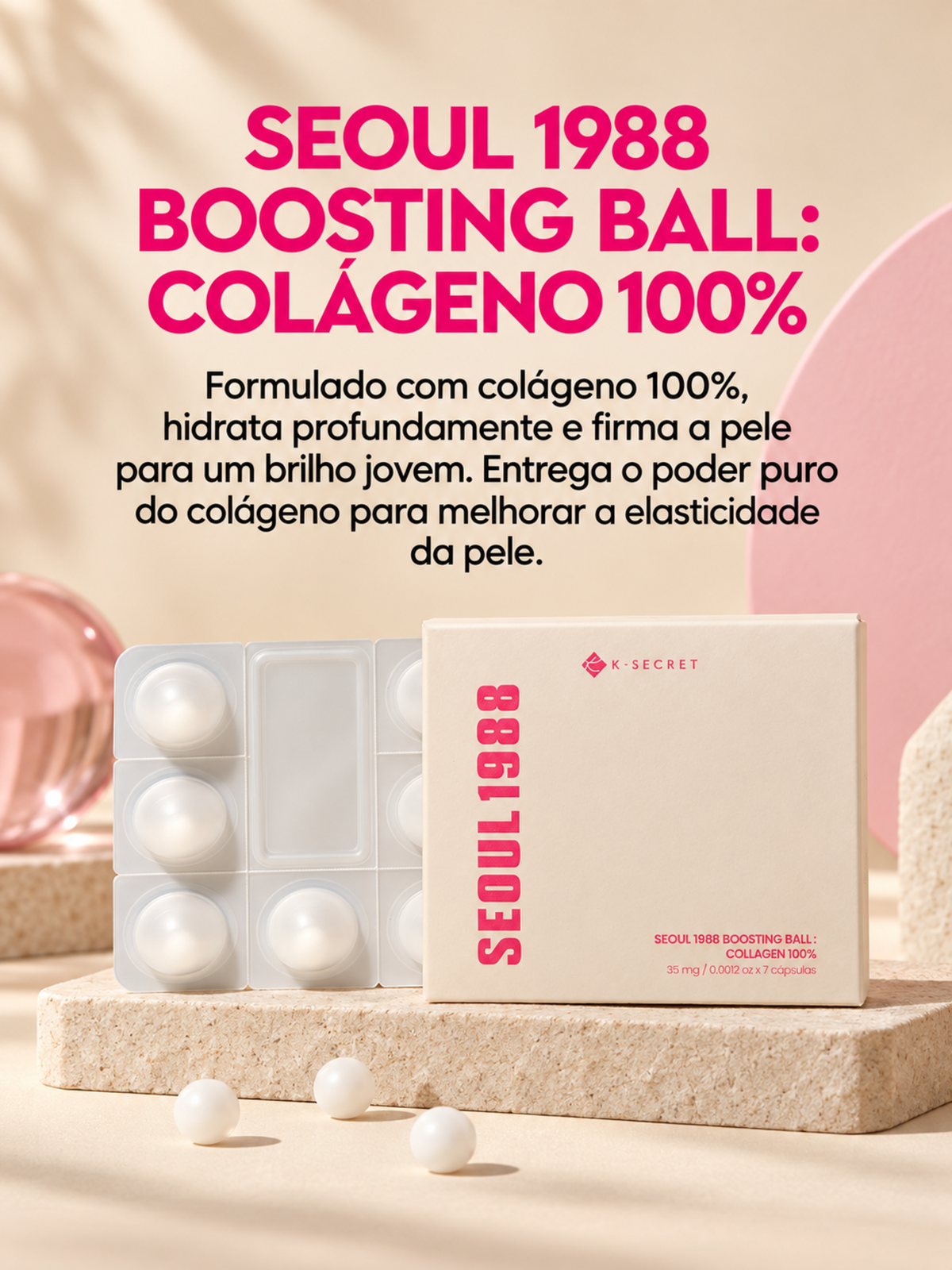 K-Secret Seoul 1988 Boosting Ball: Collagen 100% 35g