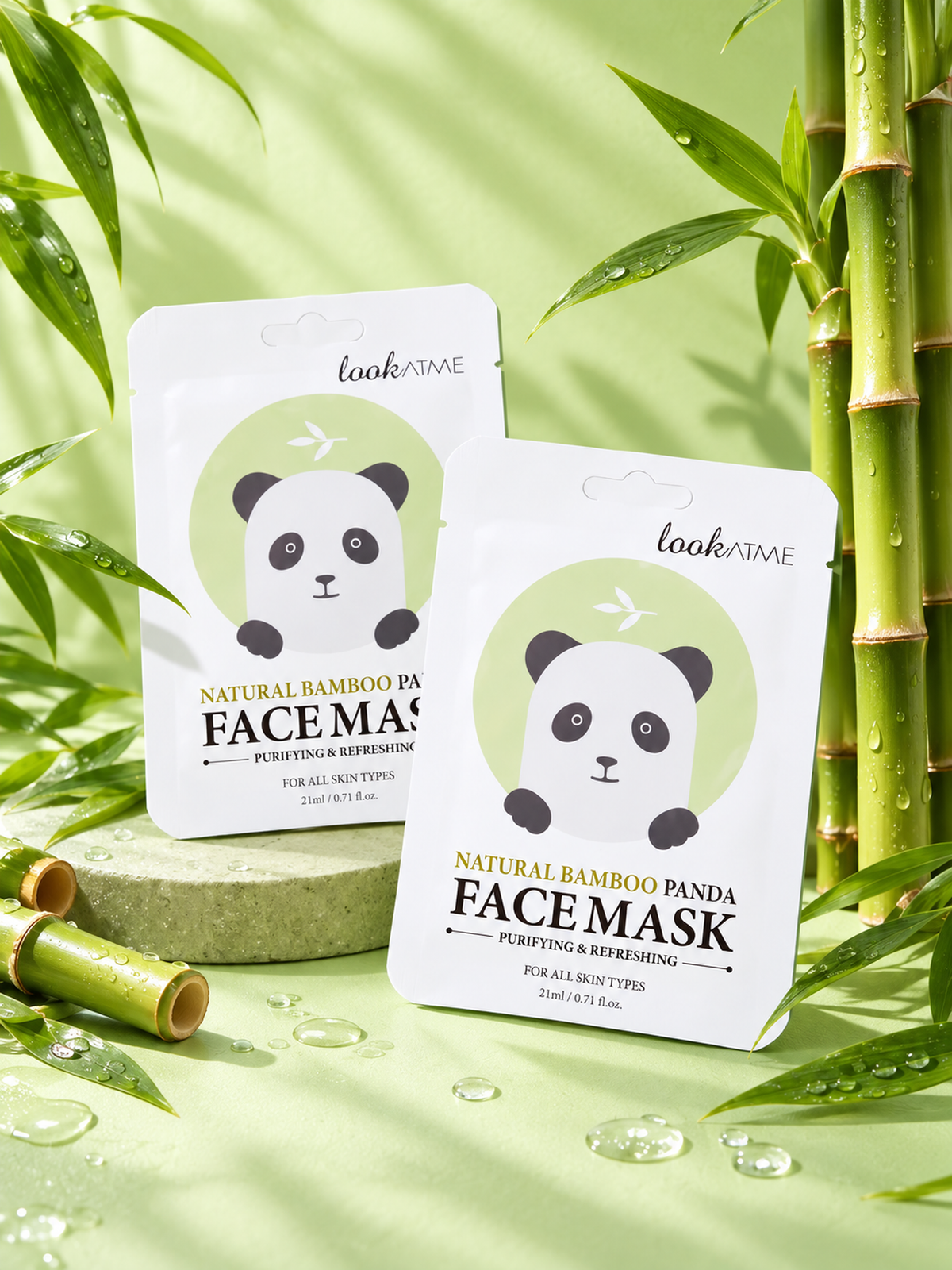 Look At Me Natural Bamboo Panda Face Mask
