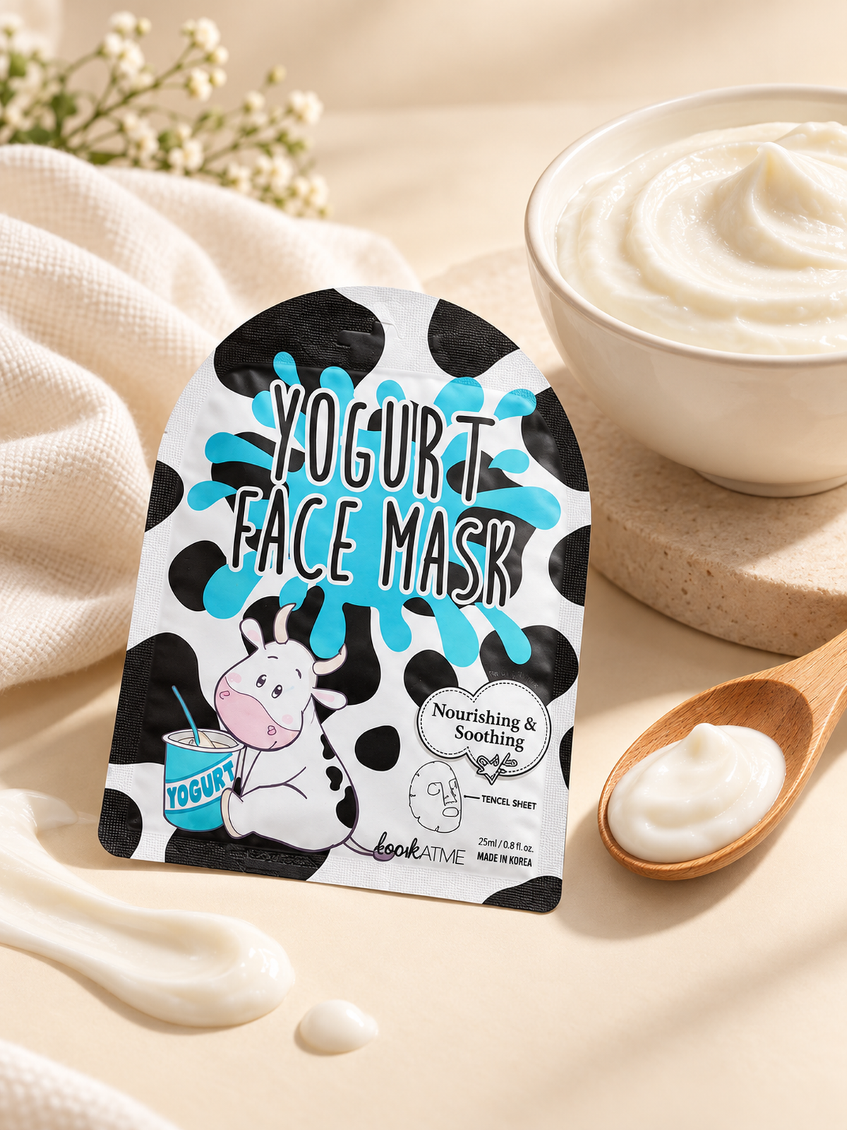Look At Me Yogurt Tencel Face Mask