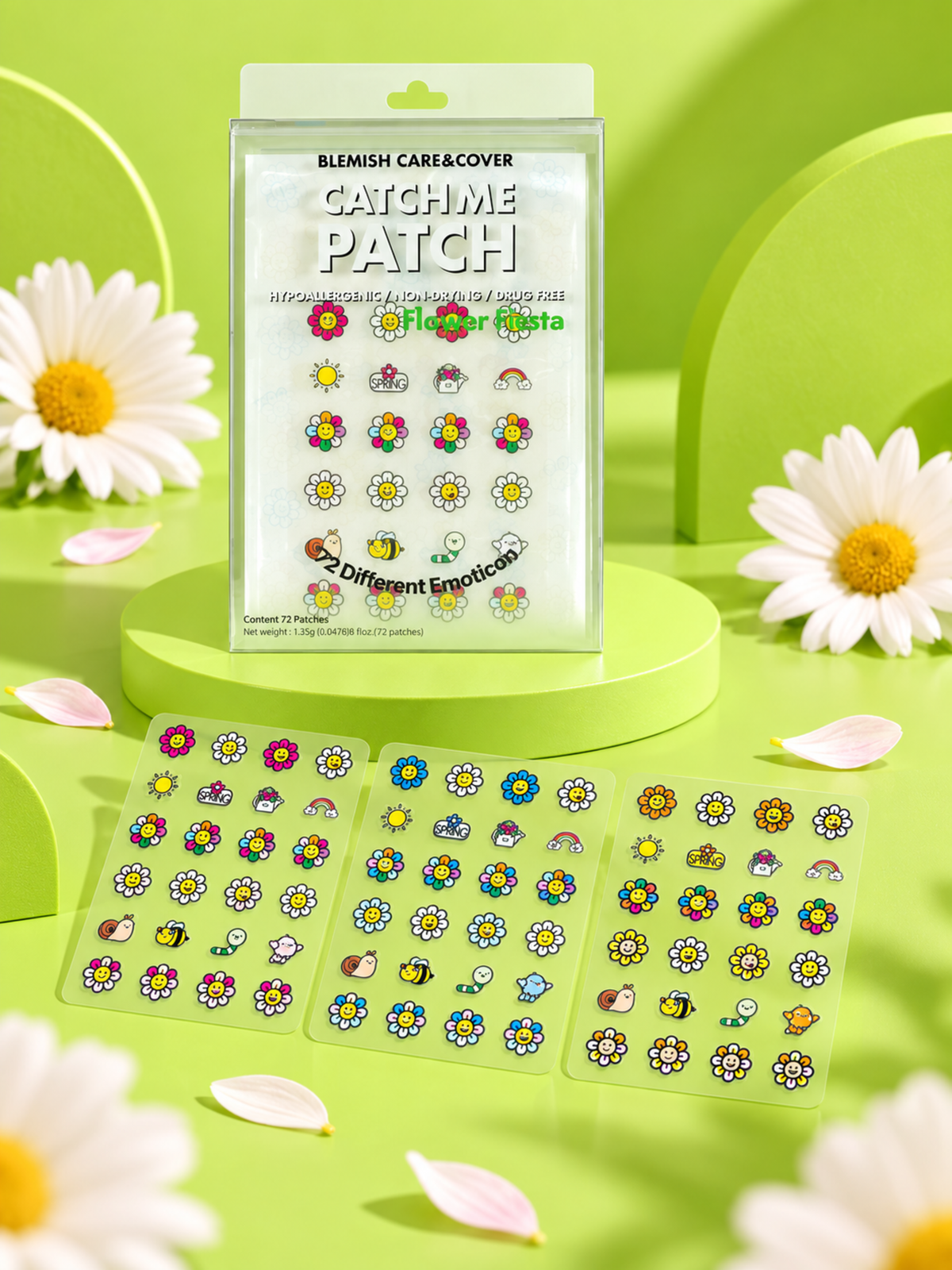 Catch Me Patch Adesivo para Acne Flower Fiesta 72un