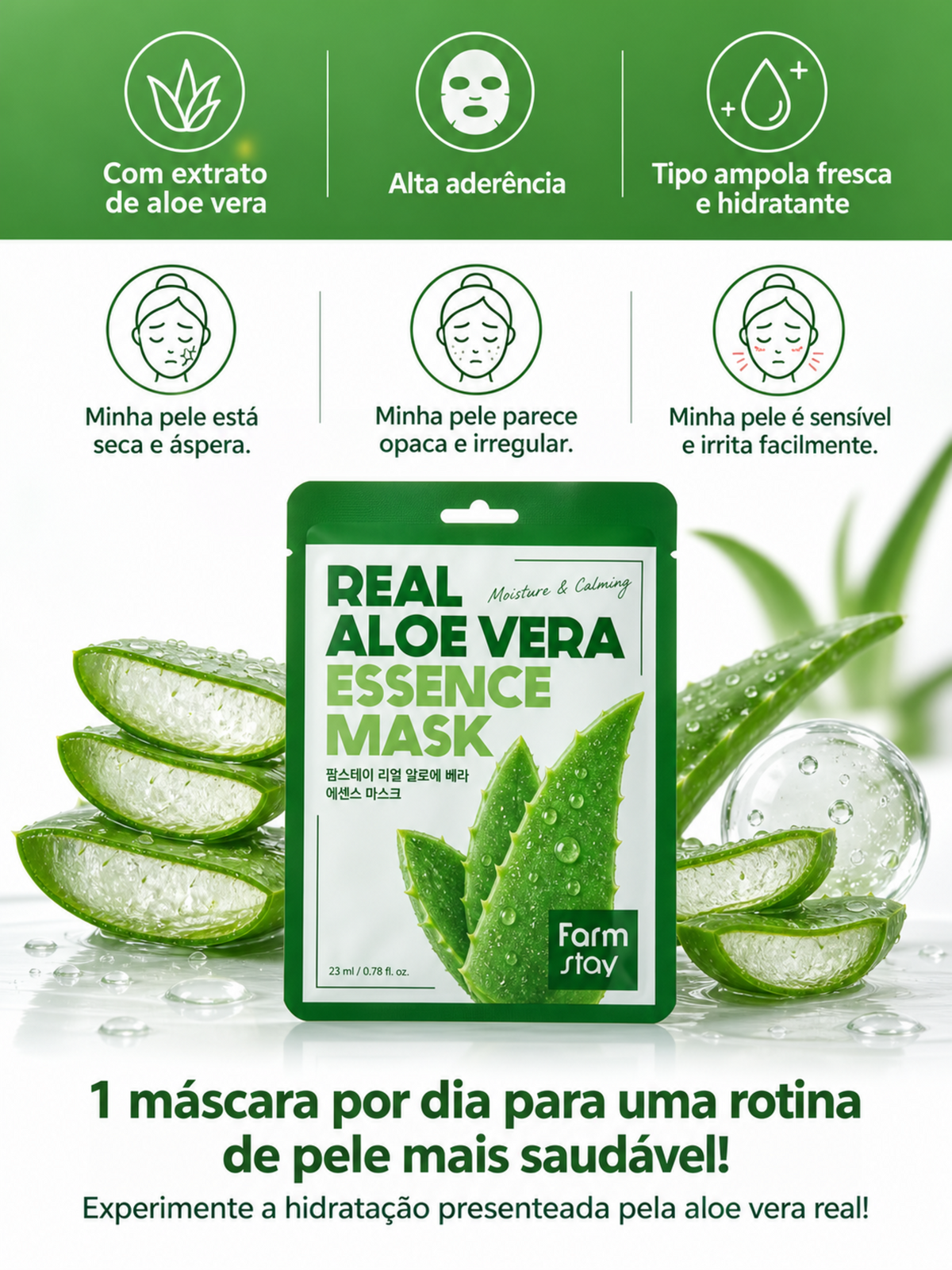 Farmstay Máscara Facial De Aloe Vera 23ml