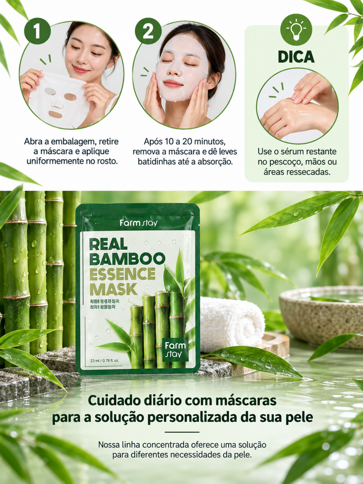 Farmstay Máscara Facial De Bambu 23ml