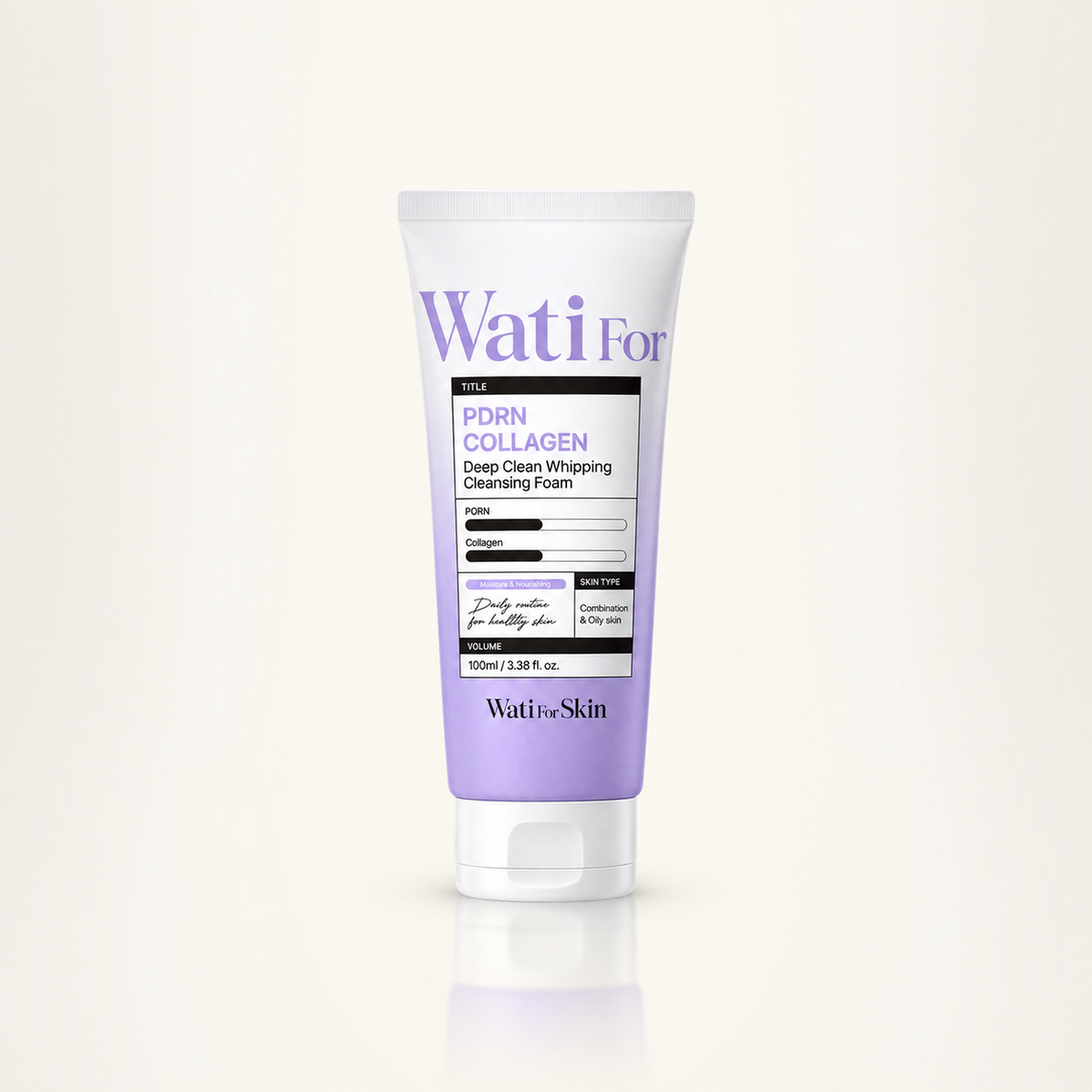 WATI FOR SKIN PDRN Collagen Deep Whipping Cleansing Foam 100ml