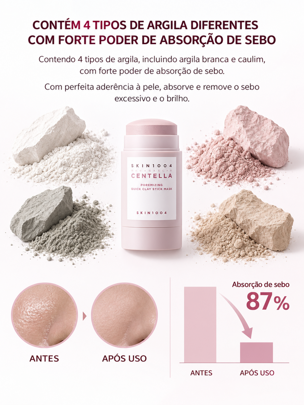 Skin1004 Madagascar Centella Poremizing Quick Clay Stick Mask 27g