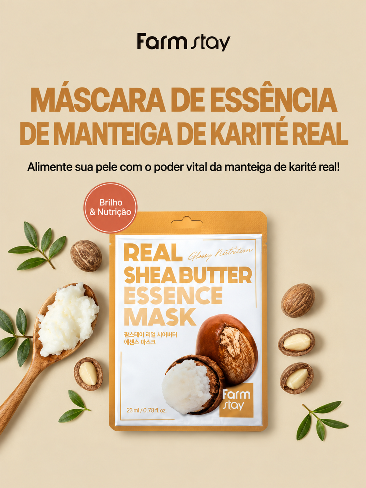 Farmstay Máscara Facial De Manteiga De Karité 23ml