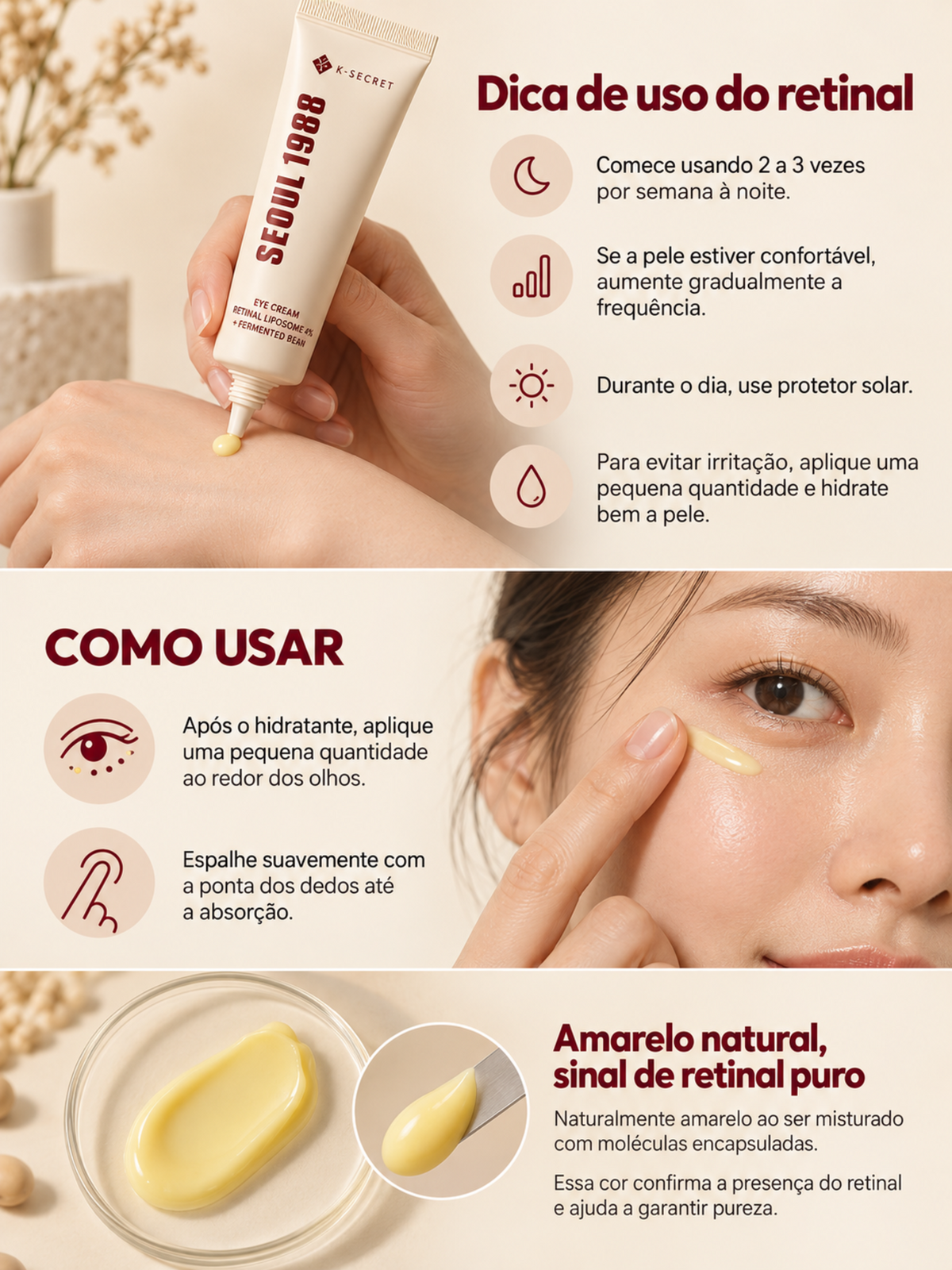 K-Secret Seoul 1988 Eye Cream: Retinal Liposome 4% + Fermented Bean 30ml