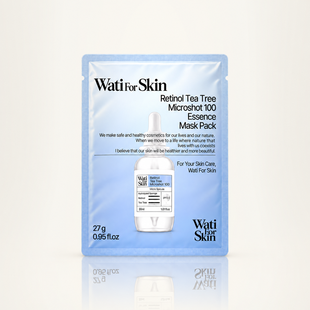 WATI FOR SKIN Retinol Tea Tree Micro Spicule 100 Essence Mask Pack 10x27g