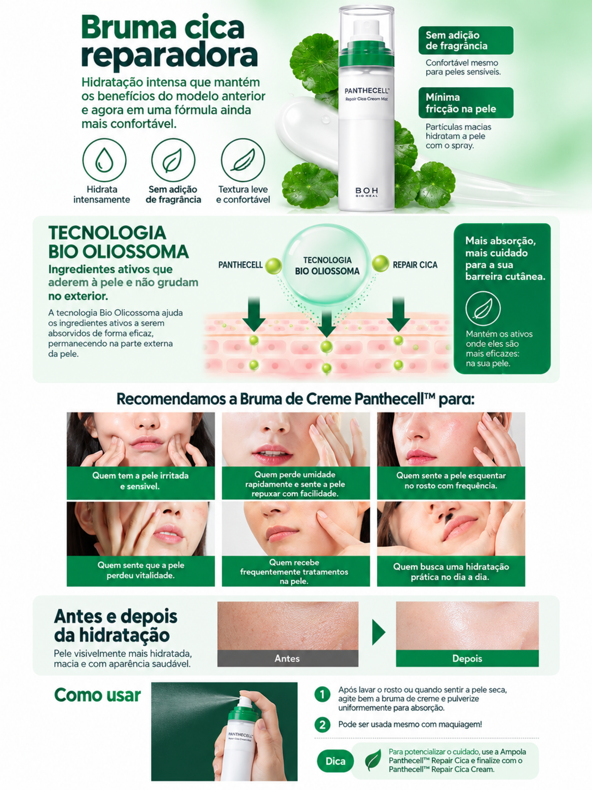 Bioheal BOH Panthecell Repair Cica Bruma de Creme 120ml