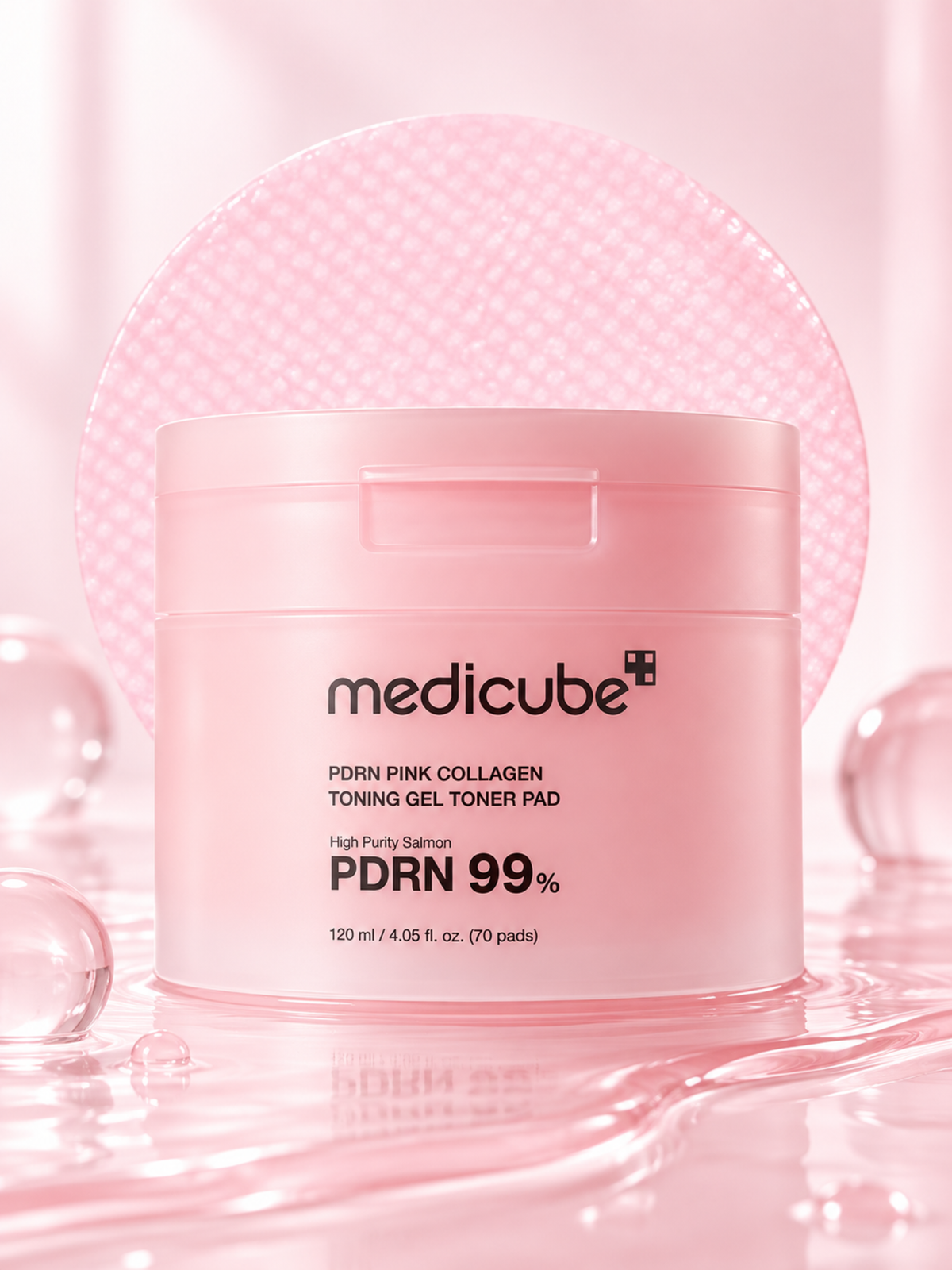 Medicube PDRN Pink Collagen Toning Gel Toner Pad 120ml