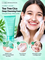 Bringgreen Tea Tree Cica Espuma de Limpeza Profunda 120ml