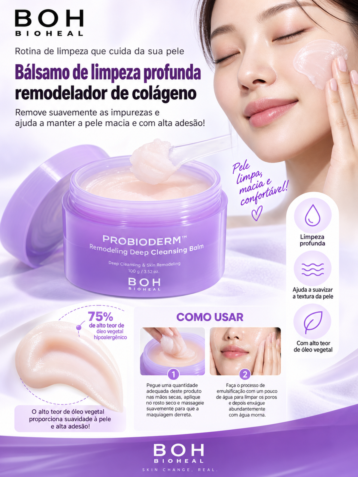Bioheal BOH Probioderm Cleansing Balm Remodelador de Colágeno 100g