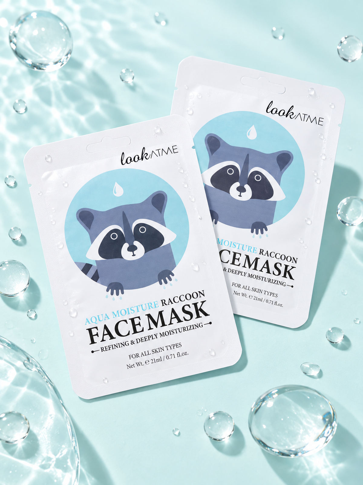 Look At Me Aqua Moisture Raccoon Face Mask