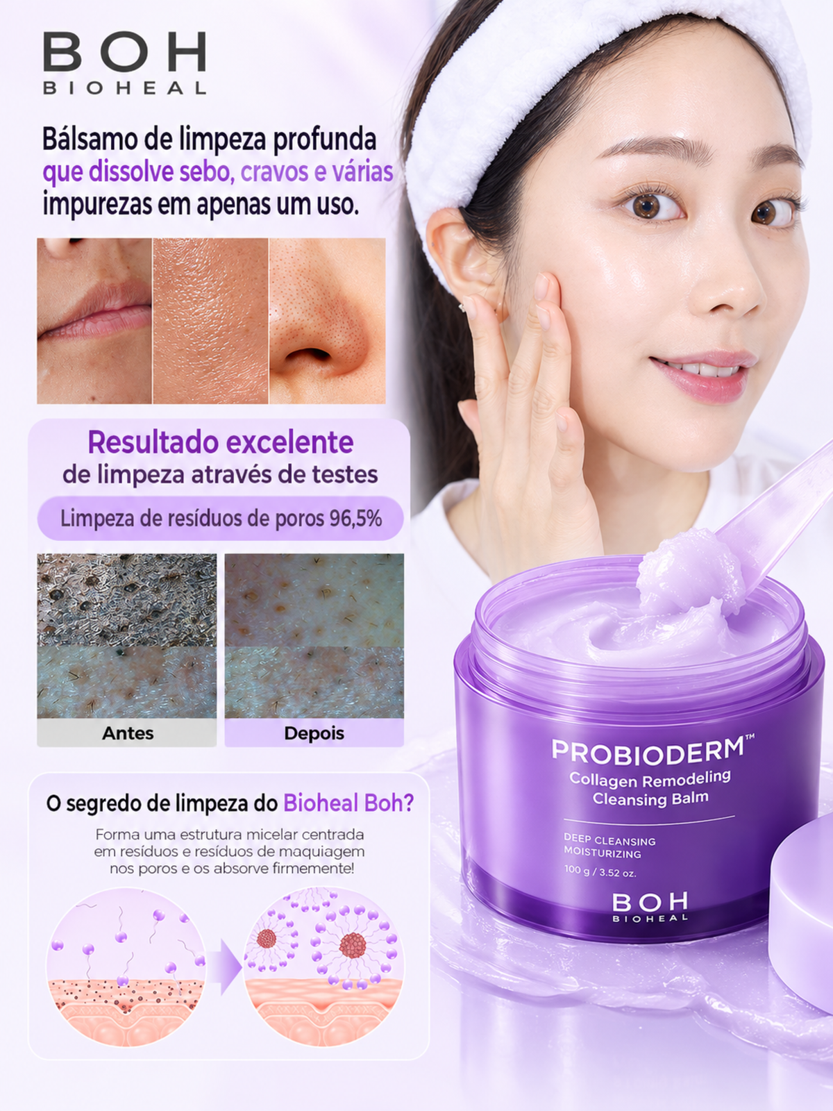 Bioheal BOH Probioderm Cleansing Balm Remodelador de Colágeno 100g