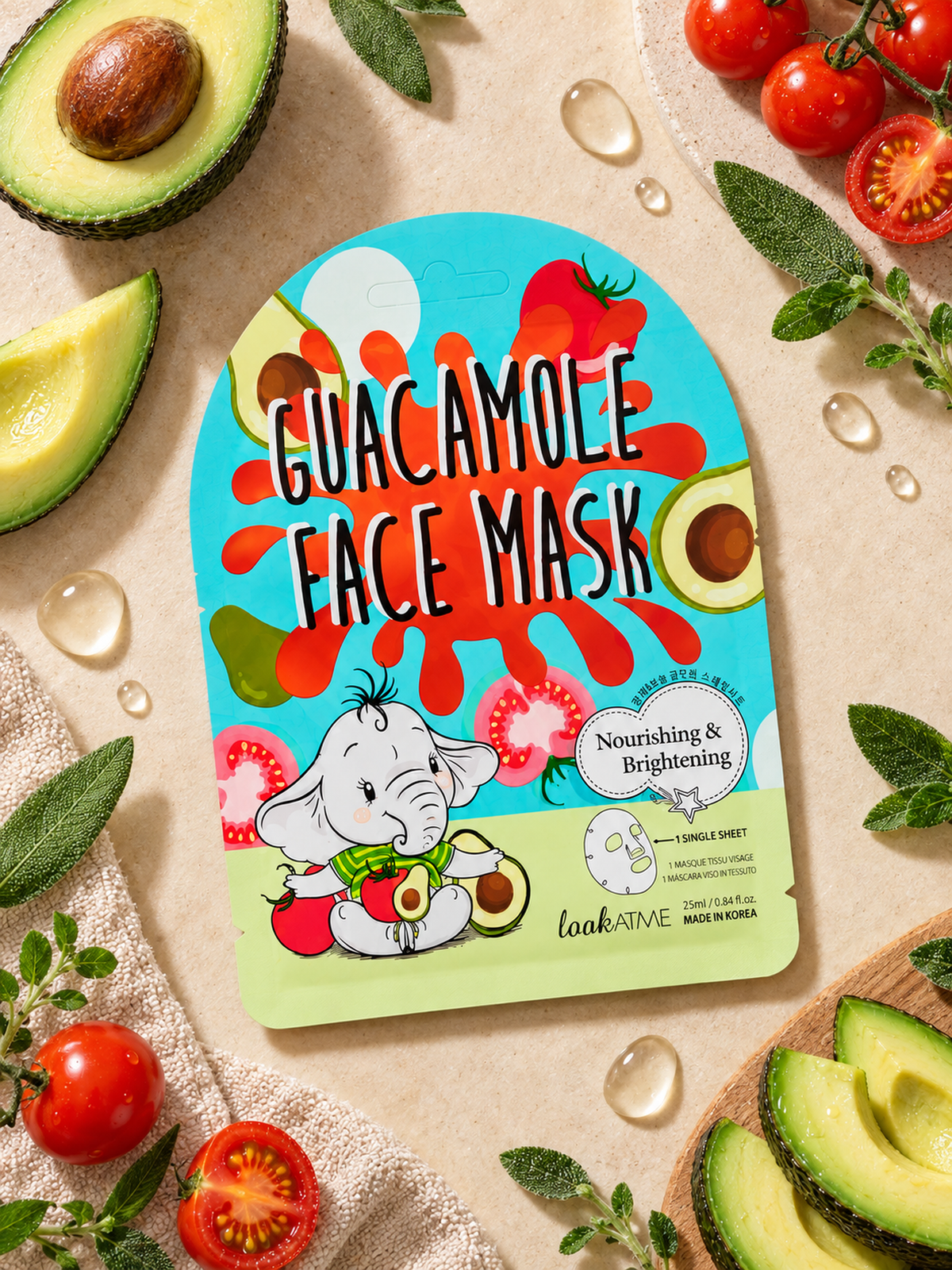 Look At Me Guacamole Tencel Face Mask