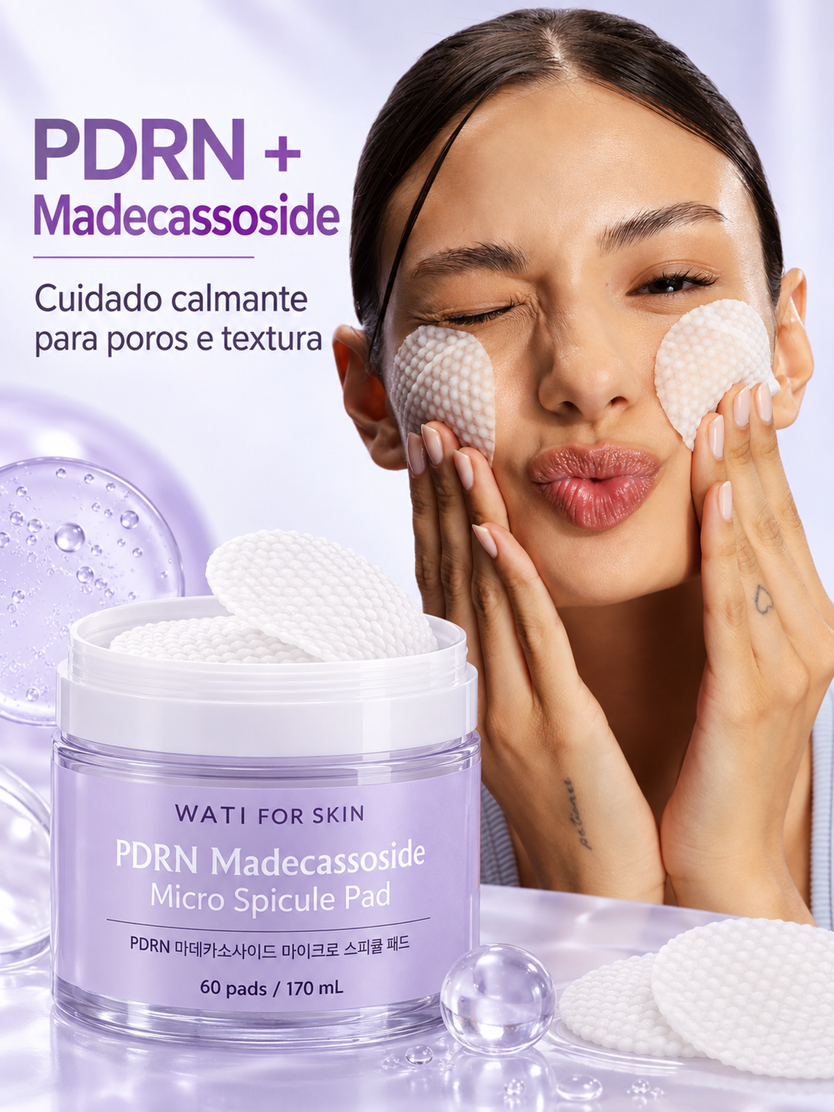 WATI FOR SKIN PDRN Madecassoside Micro Spicule Pad 60 pads