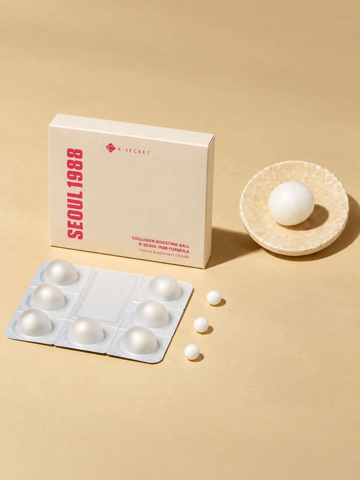 K-Secret Seoul 1988 Boosting Ball: Collagen 100% 35g