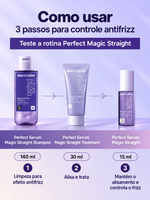 Miseenscène Mini Trio Magic Straight (Shampoo 140ml + Tratamento 30ml + Sérum 15ml)