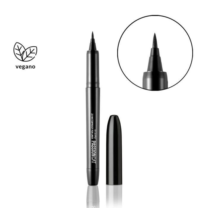 kollab_passioncat_2x_waterproof_pen_liner_delineador_a_prova_dagua_com_ponta_caneta_preto_vegano 2x waterproof pen liner | preta - imagem 1