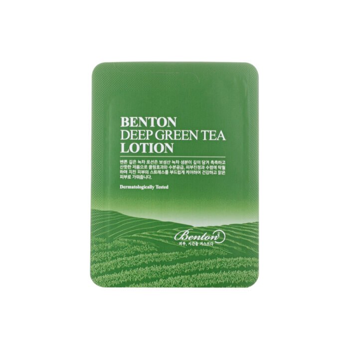 kollab_benton_deep_green_tea_lotion_locao_hidratante_com_cha_verde_vegano_sache deep green tea lotion | sachê - imagem 1