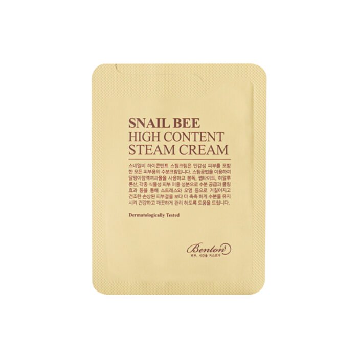 snail bee high content steam cream | sachê - imagem 1