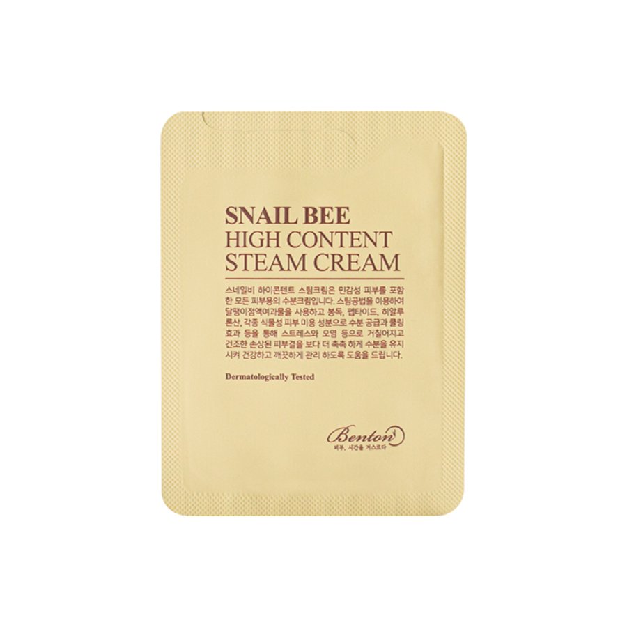 snail bee high content steam cream | sachê - imagem 1