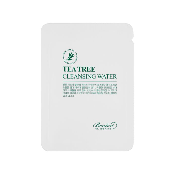 kollab_benton_tea_tree_cleansing_water_agua_de_limpeza_com_melaleuca_vegano_sache tea tree cleansing water | sachê - imagem 1