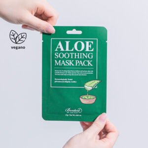kollab benton aloe soothing mask pack mascara facial em folha calmante com babosa vegano foto | kollab | k-beauty